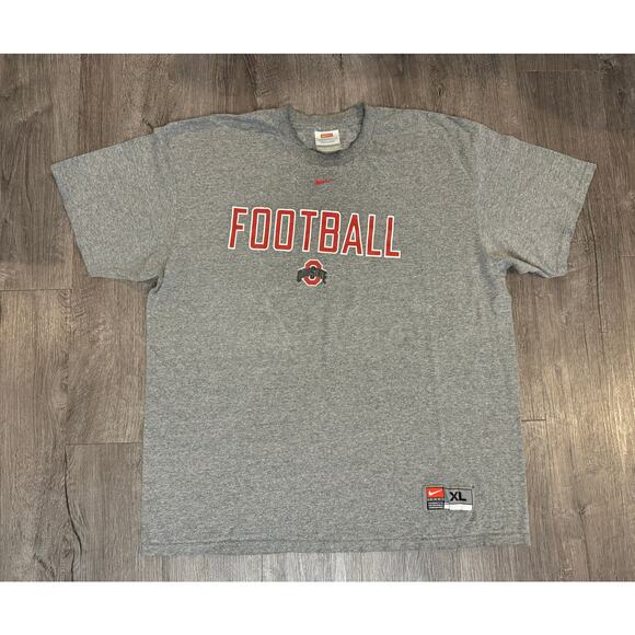 Vintage Y2K Ohio State University Nike Team Football Gray Shirt XL - Picture 1 of 7